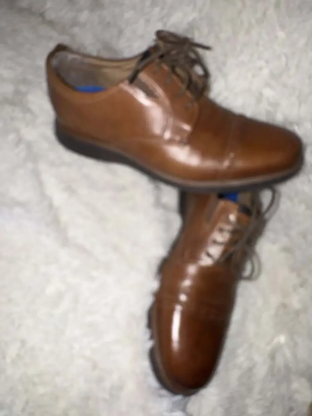 829 Nunn Bush New Haven Cap Toe Oxford Cognac Leather Dress Shoes